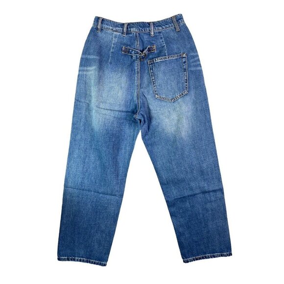 Free People x SANDRINE ROSE Women's Wide Fit Distressed Paper Jeans Size 28 - Picture 5 of 12